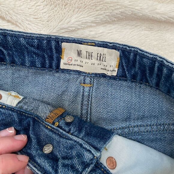 NWT Free People distressed Harvey denim mini skirt - Picture 5 of 6